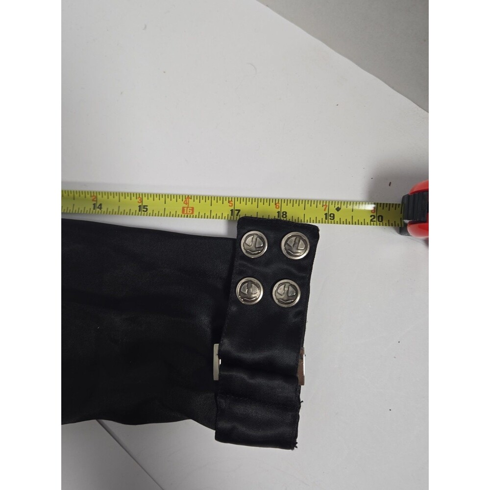 Indigo Red Black Satin Like Biker Cropped Jacket Grunge With Belt Buckles Size M - Picture 7 of 16